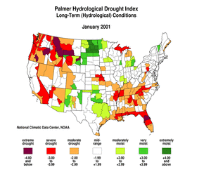 Click here for graphic showing U.S. Animated Palmer Hydrological Drought Index maps