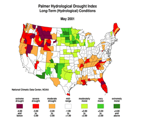Click here for graphic showing U.S. Animated Palmer Hydrological Drought Index maps