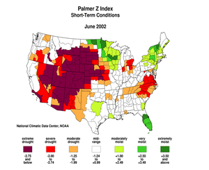Click here for map showing the Palmer Z Index