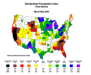 March-May 2004 3-Month Standardized Precipitation Index