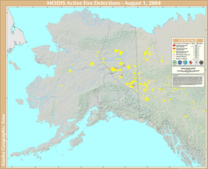 Heat signatures in eastern Alaska