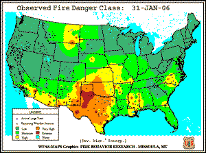 31 January 2006 Fire Danger Classification