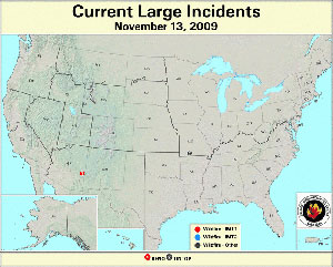 Large Fire Map for November 13