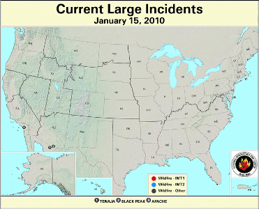 Large Fire Map for January 15