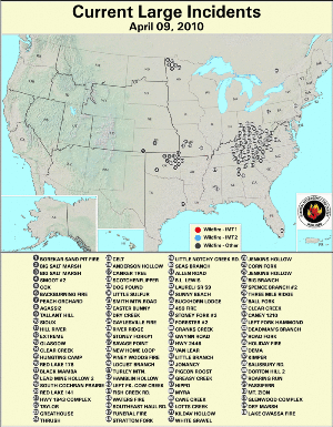 Large Fire Map for April 9
