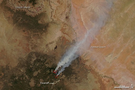Satellite Image of Shultz Fire