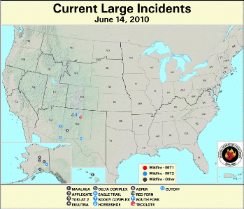 Large Fire Map for June 14