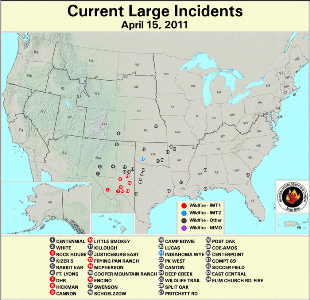 Large Fire Map for April 15