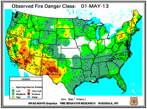 Fire Danger Map for March 31