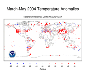 Click here for current month's Temperature Dot map