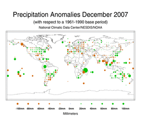 December's Precipitation Anomalies in Millimeters