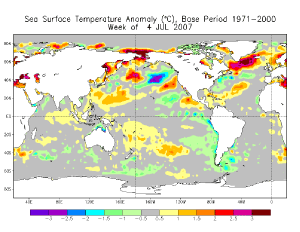First week of July's ENSO condtions Map