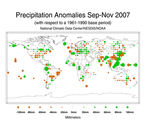 September-November Precipitation Anomalies in Millimeters