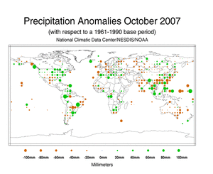 October's Precipitation Anomalies in Millimeters