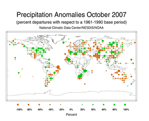 October's Precipitation Percent Departures