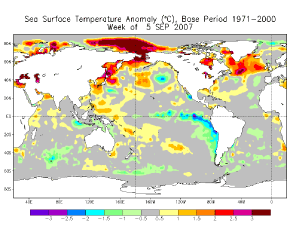 First week of September's ENSO condtions Map