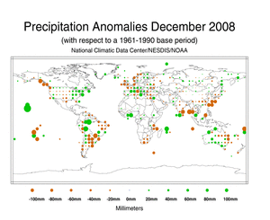December's Precipitation Anomalies in Millimeters