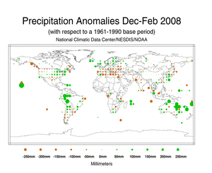 December-February Precipitation Anomalies in Millimeters