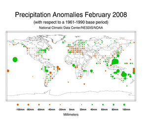 February's Precipitation Anomalies in Millimeters