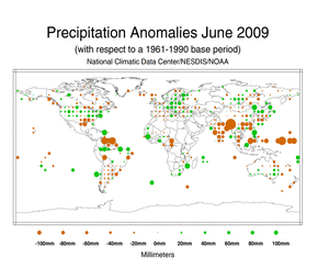 June 2009 Precipitation Anomalies in Millimeters
