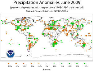 June 2009 Precipitation Percent Departures