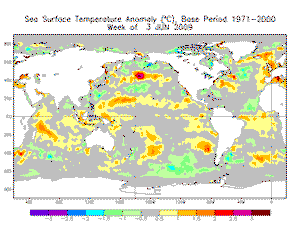 First week of June's ENSO condtions Map