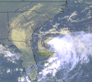 Click Here satellite image of tropical storm Edouard