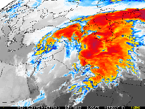 Click Here for an infrared satellite animation of a storm system that affected the Middle East during March 24-26, 2003