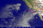 Visible satellite animation of California wildfires