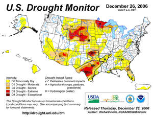 Drough Monitor depiction as of December 26, 2006