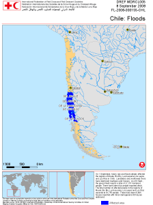 Map of Flooding in Chile