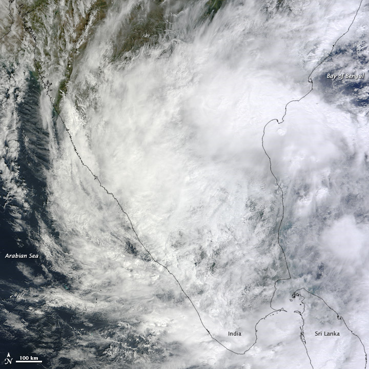 Tropical Storm Nilam crossed North Indian Ocean on 01 November 2012