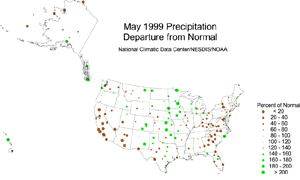 U.S. May Precipitation Departures
