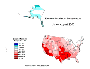 U.S. Summer Temperature Maxes