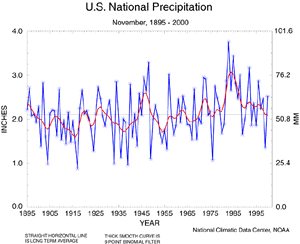 U.S. November Precipitation, 1895-2000