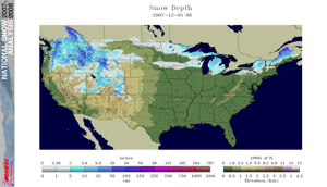 U.S. Snow Depth, Winter 2007-2008