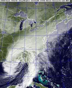 GOES East Vis/IR Image - Courtesy of Naval Research Lab