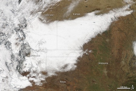 Satellite Image of December 19-20 Snow Cover