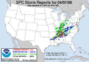 storm reports for April 7th 2006
