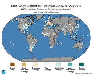June 2014 - August 2015 Land-Only Precipitation Percentiles