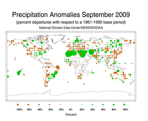 September 2009 Precipitation Percent Departures