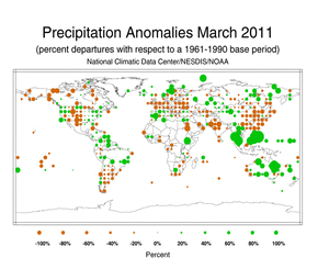 March 2011 Precipitation Percent Departures