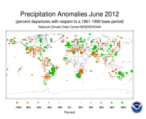 June 2012 Precipitation Percent Departures