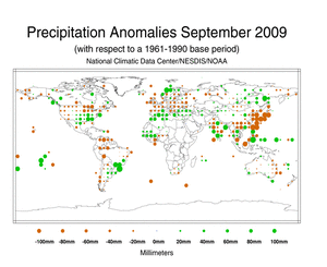 September 2009 Precipitation Anomalies in Millimeters