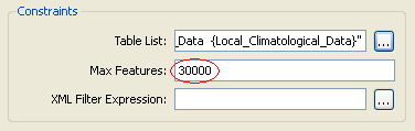 Constraints - Max Features
