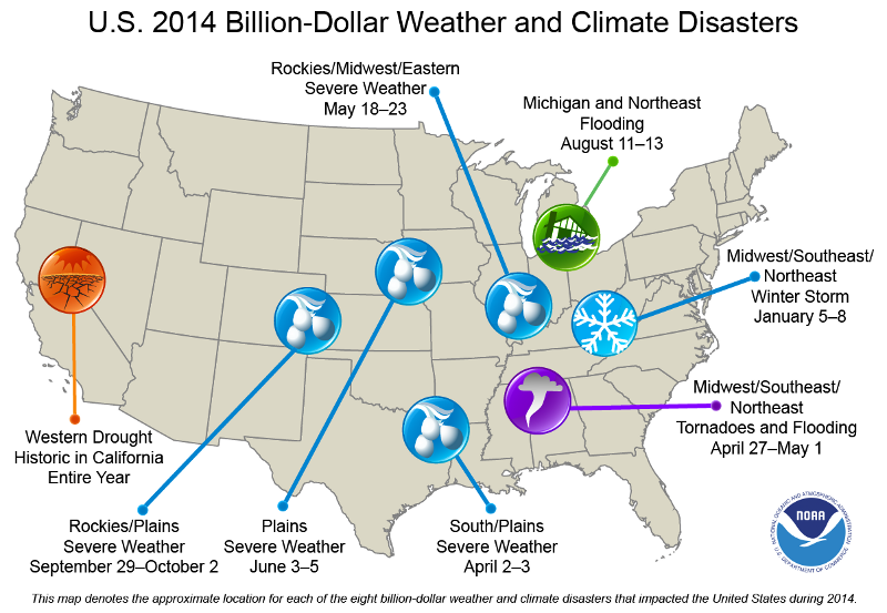 2014 Billion Dollar Weather Events