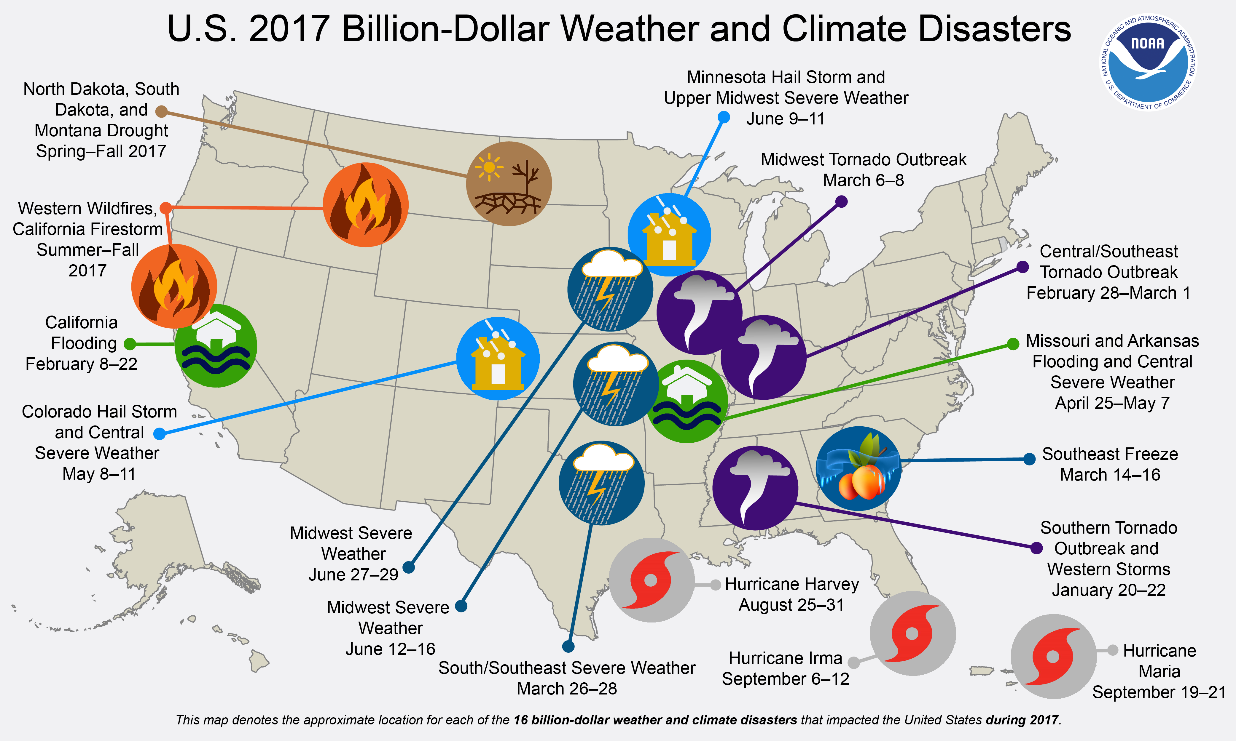 Image result for states with highest cost from natural disaster