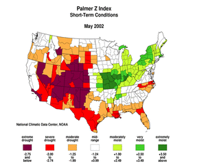 Click here for map showing the Palmer Z Index