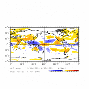 Three-Month February-April Averaged OLR Anomalies