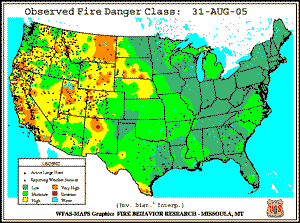 31 August 2005 Fire Danger Classification